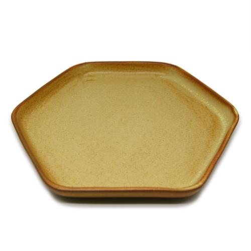 Đĩa Lục Giác Bo Góc S1 - Men 0077 Sành